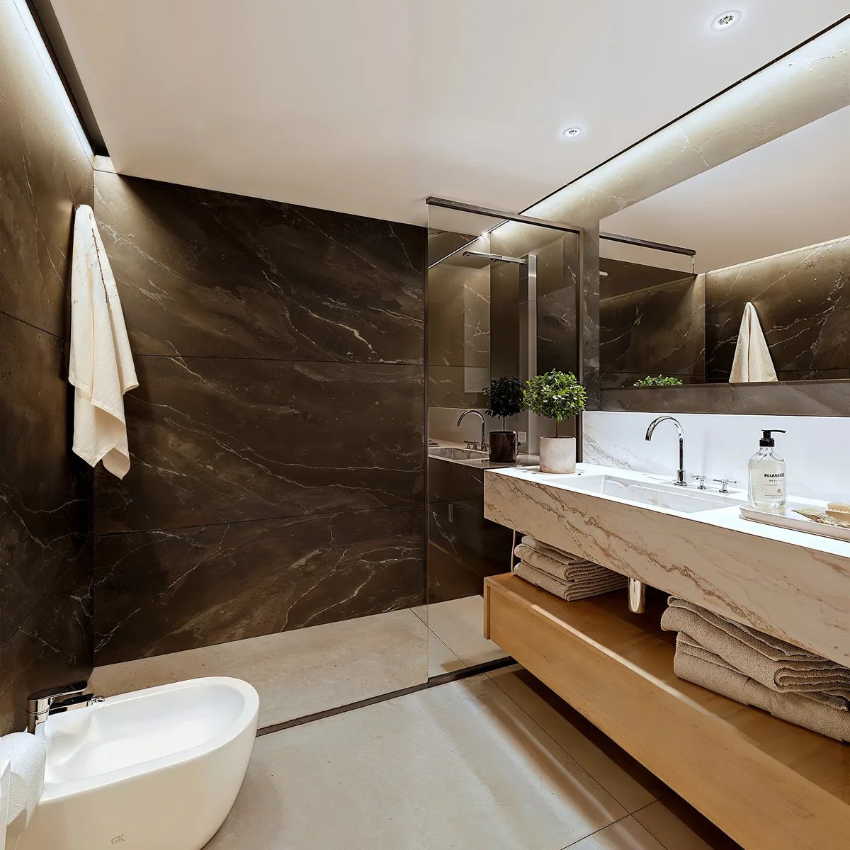 Interior bathroom render ground floor by Imabox